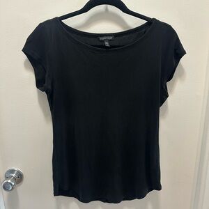 Eileen Fisher Black Short Sleeve Top